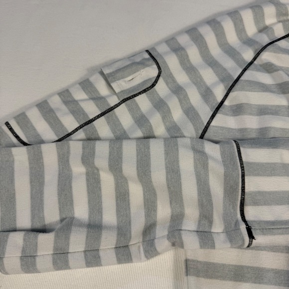 Footjoy FJ Golf Hoodie Long Sleeve Striped White Gray Womens Size S - Picture 2 of 14